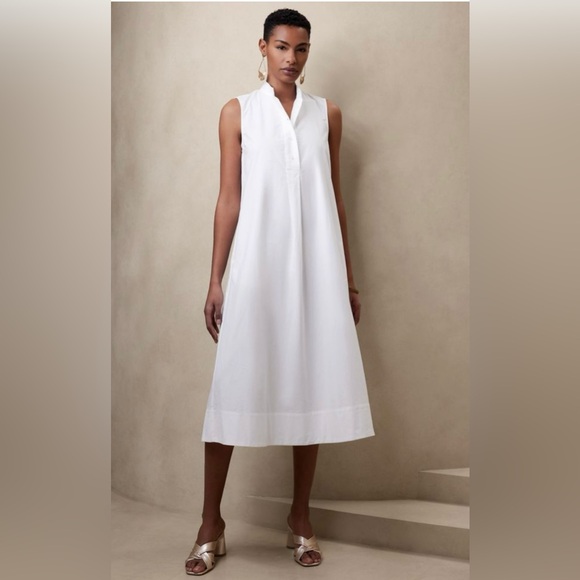 Banana Republic Factory Dresses & Skirts - NWOT - Banana Republic Ravine Midi/Maxi Shirtdress | White |‎ Size XL